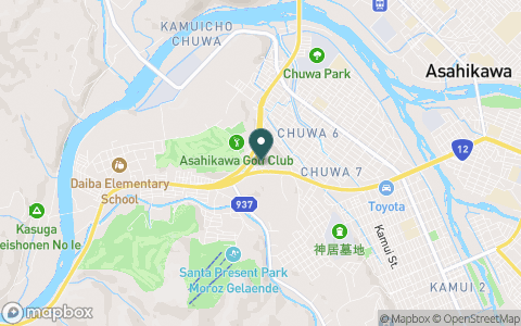 旭川ゴルフ倶楽部の地図