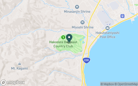 函館ベイコーストカントリークラブ（旧：アンビックス函館倶楽部　上磯ゴルフコース）の地図