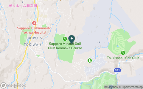 定山渓カントリー倶楽部　駒丘コース（旧：札幌南ゴルフクラブ　駒丘コース）の地図