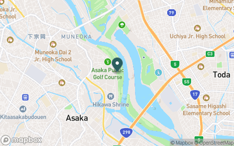 朝霞パブリックゴルフ場の地図