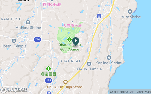 大原・御宿ゴルフコースの地図