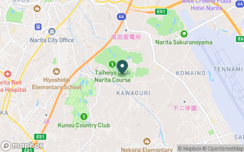 太平洋クラブ成田コースの地図