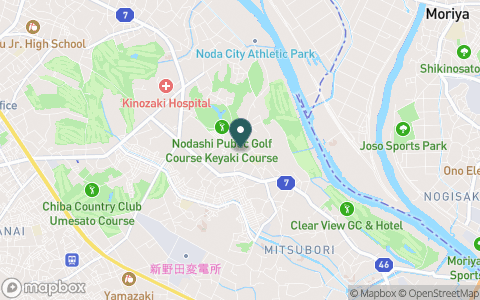 野田市パブリックゴルフ場　けやきコースの地図
