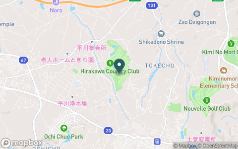 平川カントリークラブの地図