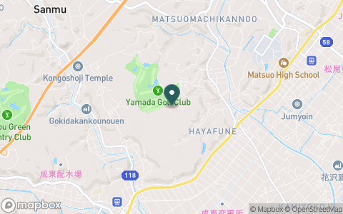 山田ゴルフ倶楽部の地図