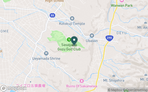 笹神五頭ゴルフ倶楽部の地図