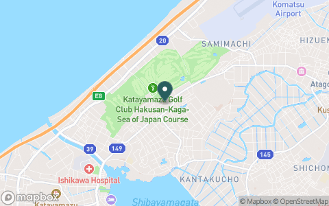 片山津ゴルフ倶楽部　白山・加賀・日本海コース（旧：片山津ゴルフ場）の地図