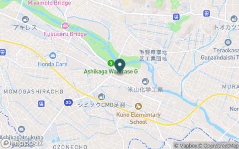 足利渡良瀬ゴルフ場の地図