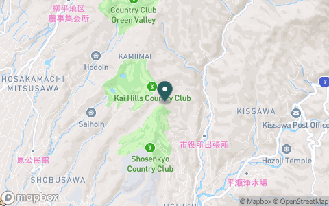 甲斐ヒルズカントリー倶楽部の地図