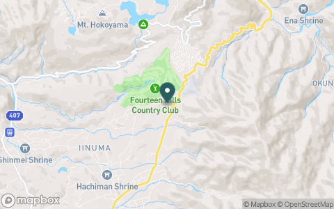 フォーティーンヒルズカントリークラブの地図