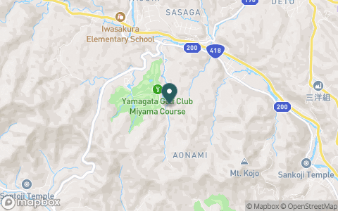 やまがたゴルフ倶楽部　美山コースの地図