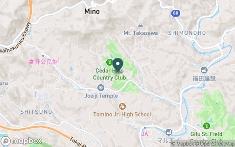 シーダーヒルズカントリークラブの地図