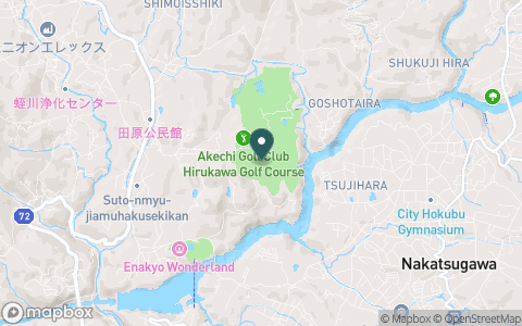 明智ゴルフ倶楽部　ひるかわゴルフ場の地図