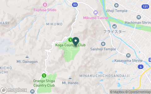 甲賀カントリー倶楽部の地図