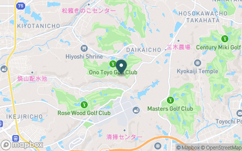 小野東洋ゴルフ倶楽部の地図