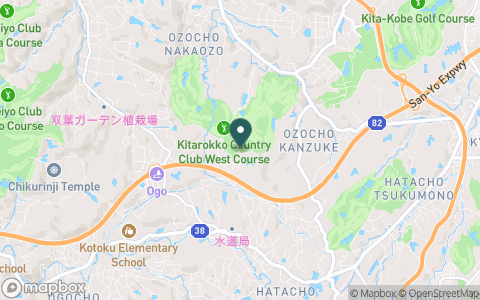 北六甲カントリー倶楽部　西コースの地図