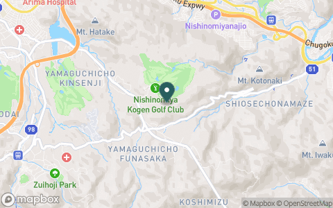 西宮高原ゴルフ倶楽部の地図