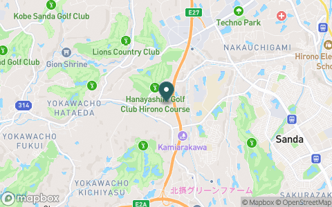 花屋敷ゴルフ倶楽部　ひろのコースの地図