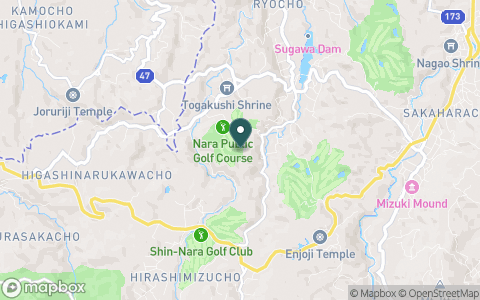 奈良パブリックゴルフ場の地図