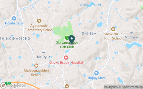 岡山西ゴルフ倶楽部の地図