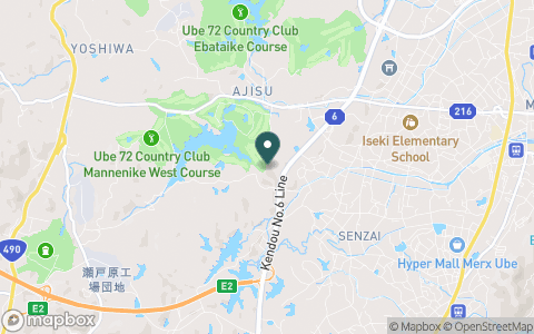 宇部７２カントリークラブ　万年池東コースの地図