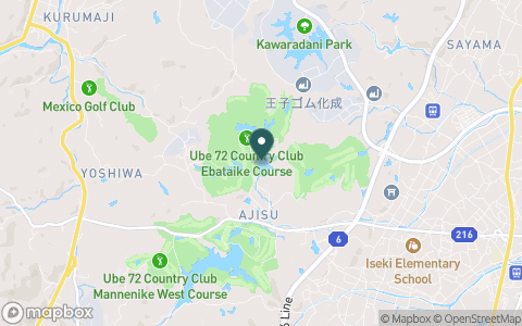 宇部７２カントリークラブ　江畑池コースの地図