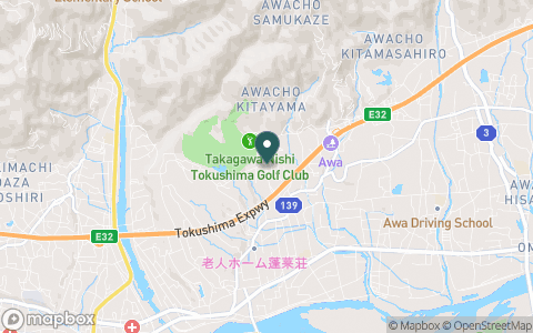 タカガワ西徳島ゴルフ倶楽部の地図