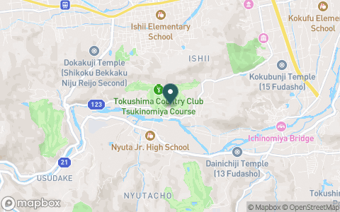 徳島カントリー倶楽部　月の宮コースの地図