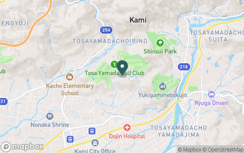 土佐山田ゴルフ倶楽部【ＰＧＭ】の地図