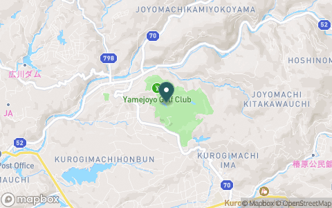 八女上陽ゴルフ倶楽部の地図