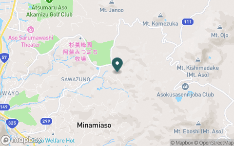 熊本ゴルフ倶樂部　阿蘇湯の谷コース（旧：くまもと阿蘇カントリークラブ 湯の谷コース）の地図