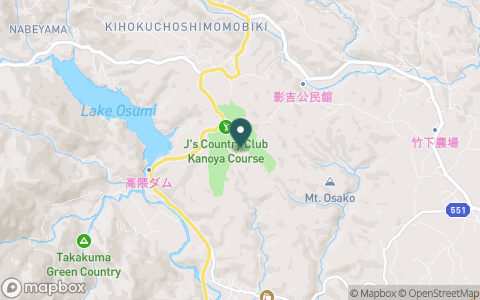 鹿児島鹿屋カントリークラブ（旧：ジェイズカントリークラブ鹿屋コース）の地図