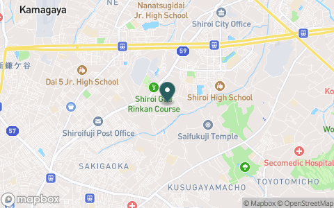 白井ゴルフ林間ショートコースの地図