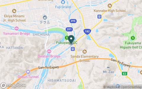 福山ゴルフ倶楽部の地図