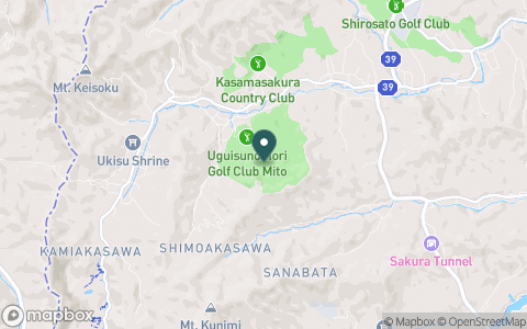 うぐいすの森ゴルフクラブ水戸の地図