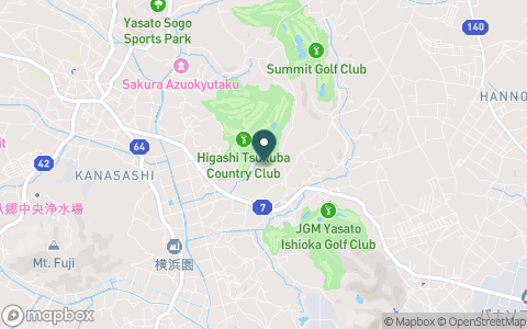 東筑波カントリークラブの地図
