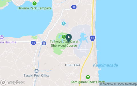 太平洋クラブ大洗シャーウッドコースの地図