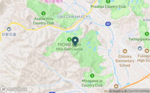 栃木ノースヒルズゴルフコースの地図