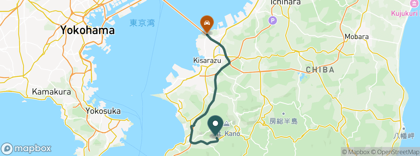 南総ヒルズカントリークラブまでのルート地図