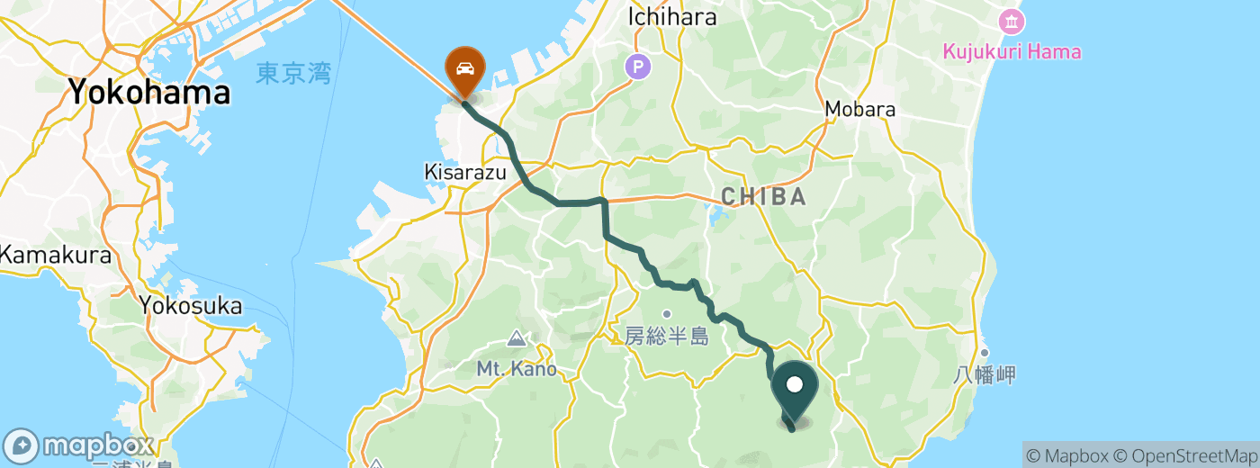 花生カントリークラブ（千葉県）までのルート地図