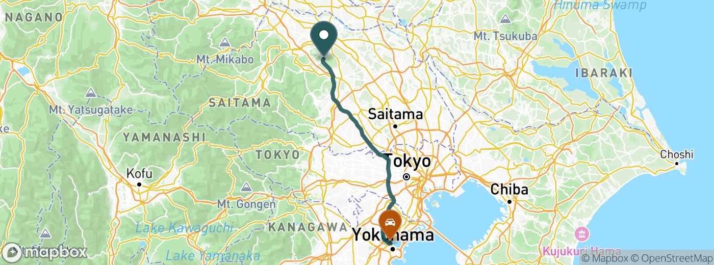 ヘリテイジゴルフコースまでのルート地図