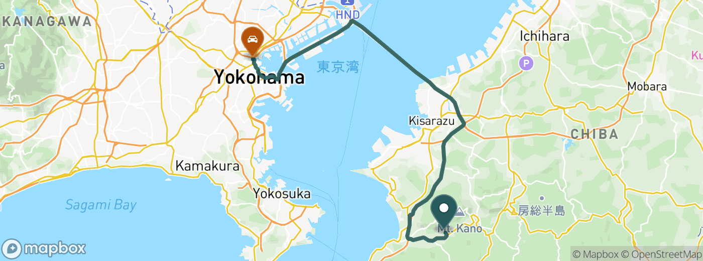 南総ヒルズカントリークラブまでのルート地図