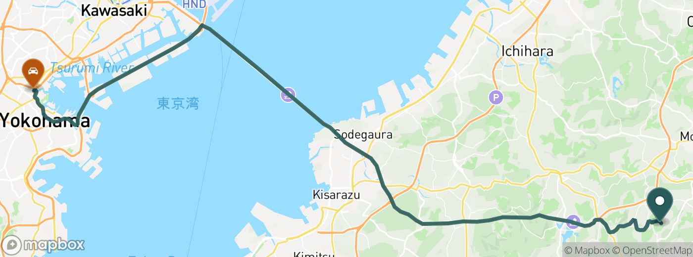 ラ・ヴィスタ ゴルフリゾートまでのルート地図