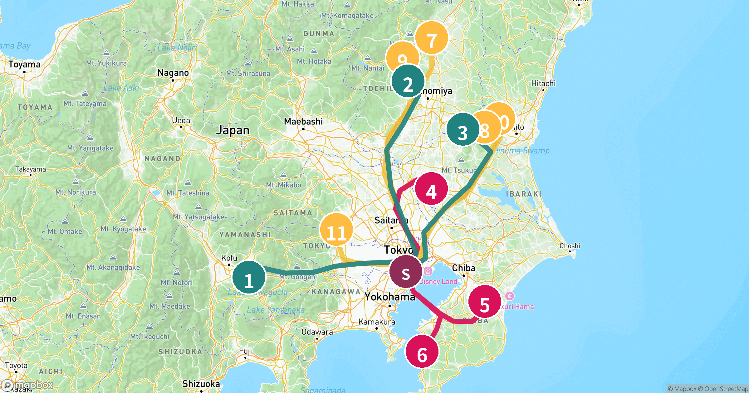 品川駅発・2026年6月休日 2サム保証昼食付きFW乗り入れランキング概観地図